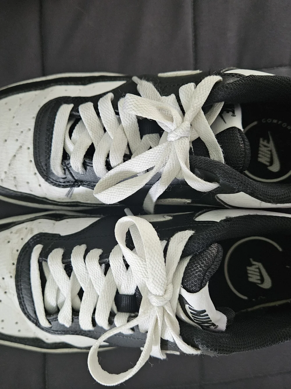 Nike Court Vision Low Sneakers Black & White - Men's Sz 8